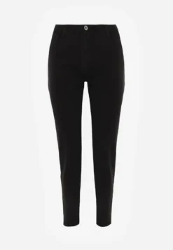 Czarne Jeansy Mom Fit High Waist Kasena