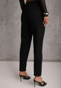 Czarne Jeansy Mom Fit High Waist Kasena
