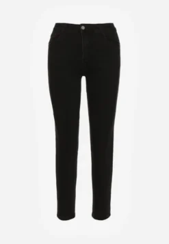 Czarne Jeansy o Fasonie Skinny Push Up Vosea