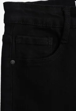 Czarne Jeansy Regular Waist o Fasonie Flare Vemia