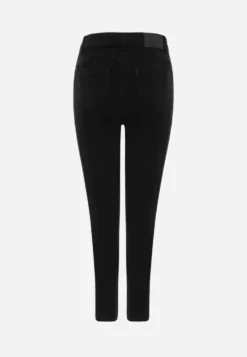 Czarne Jeansy z Bawełny Skinny High Waist Joseffini