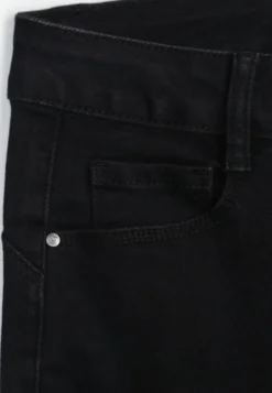 Czarne Jeansy z Bawełny Skinny High Waist Joseffini