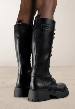 Czarne Kozaki VICES Typu Workery w Grungowym Stylu Unalira