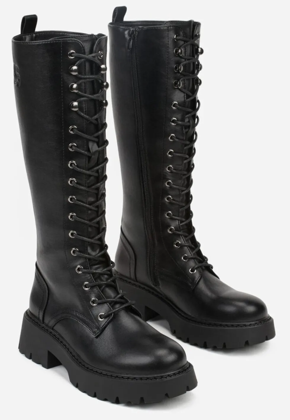 Czarne Kozaki VICES Typu Workery w Grungowym Stylu Unalira