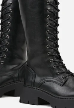Czarne Kozaki VICES Typu Workery w Grungowym Stylu Unalira