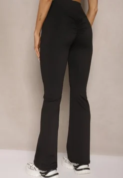 Czarne Legginsy Dzwony High Waist Orruvana