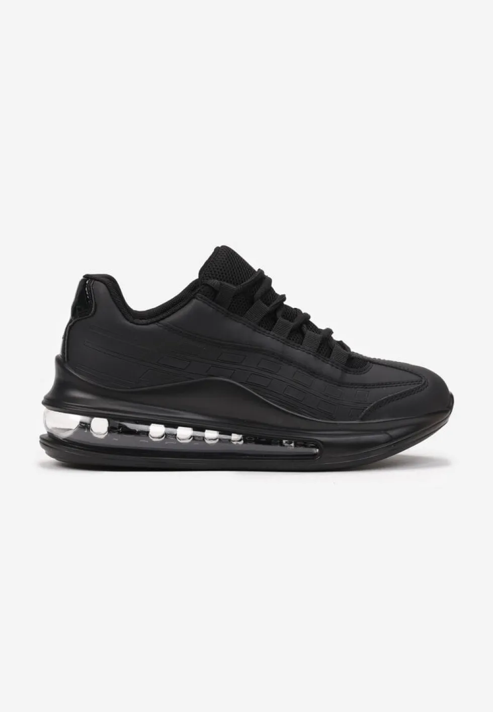 Czarne Matowe Sneakersy Gineros