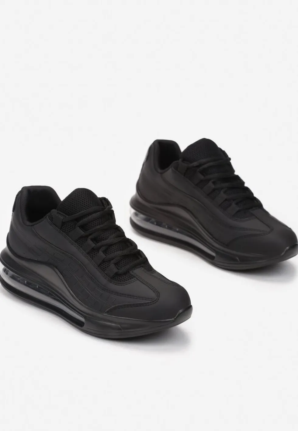 Czarne Matowe Sneakersy Gineros
