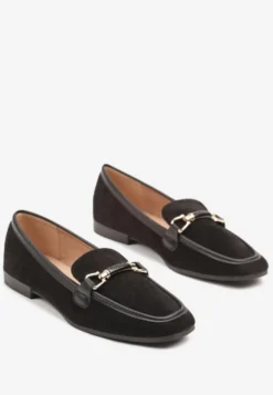 Czarne Mokasyny w Stylu Klasycznych Loafersów Effena