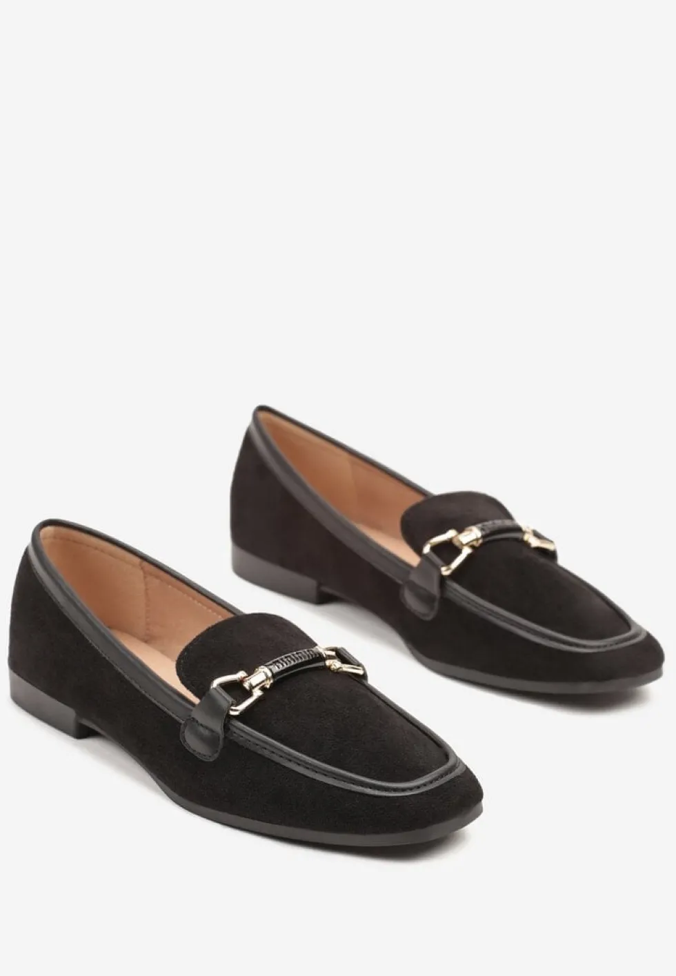 Czarne Mokasyny w Stylu Klasycznych Loafersów Effena