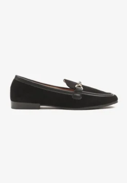 Czarne Mokasyny w Stylu Klasycznych Loafersów Effena