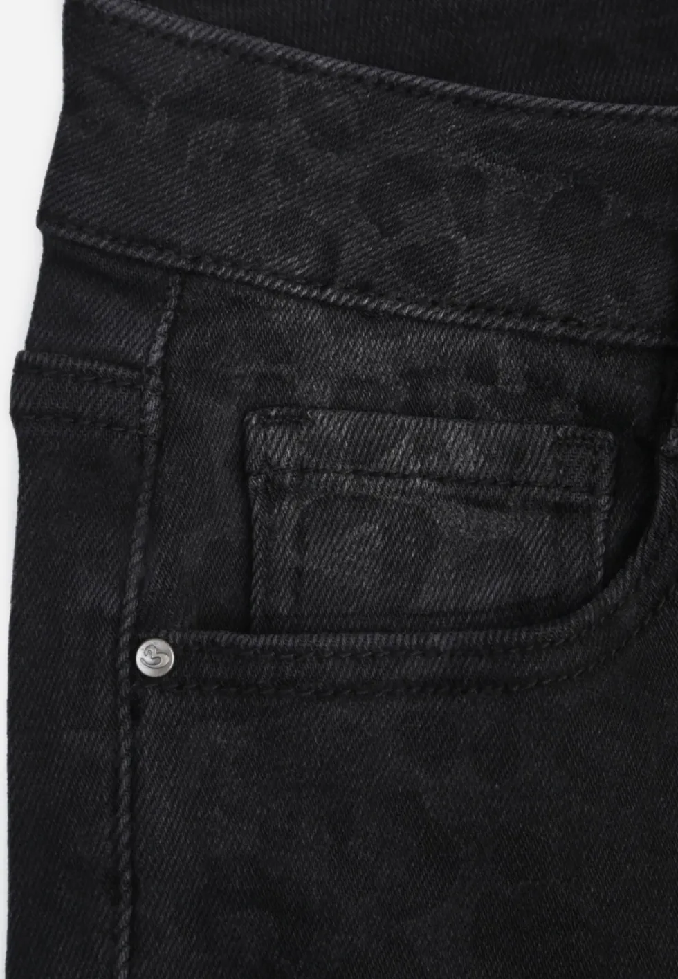 Czarne Panterkowe Jeansy Flare High Waist z Dużą Zawartością Bawełny Drienne