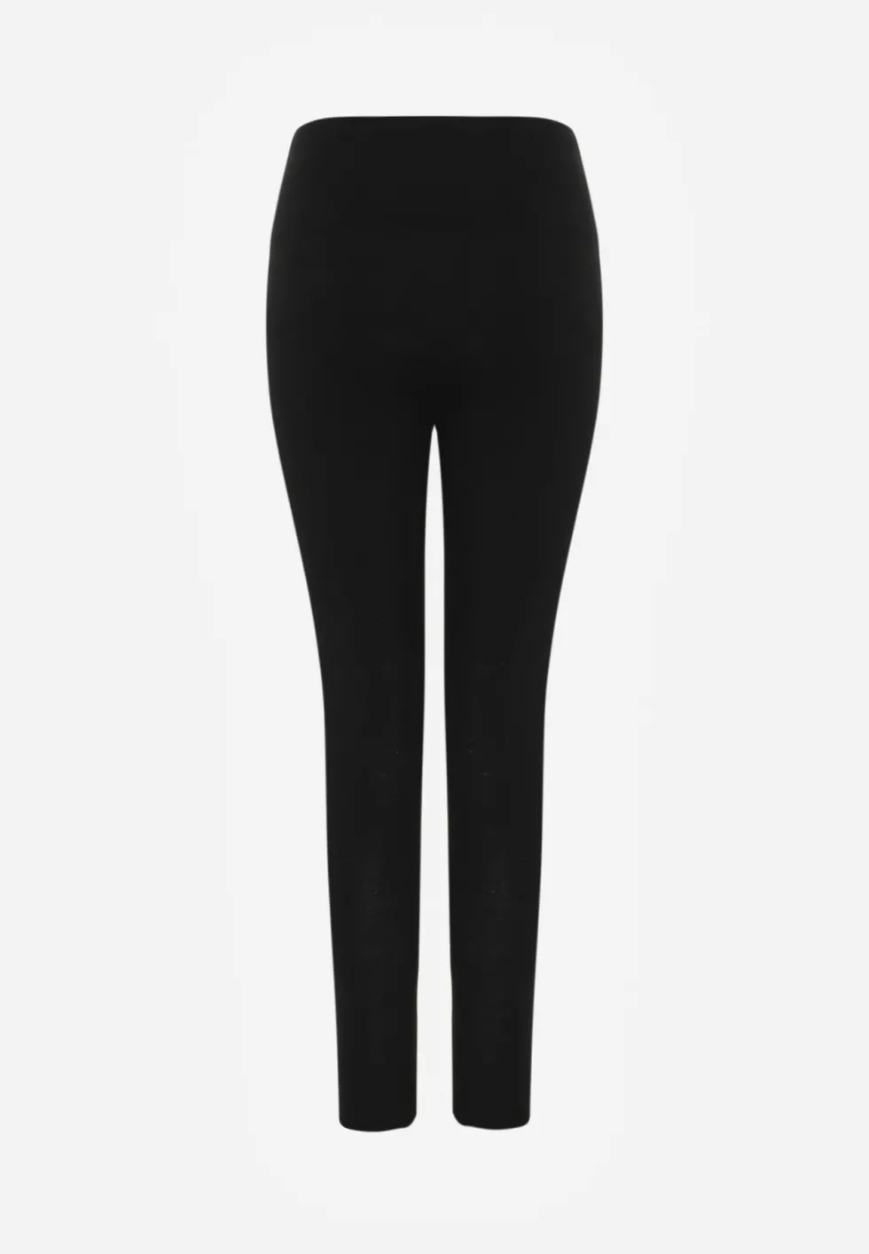 Czarne Prążkowane Legginsy High Waist z Haftowanym Napisem z Boku Eunedeia