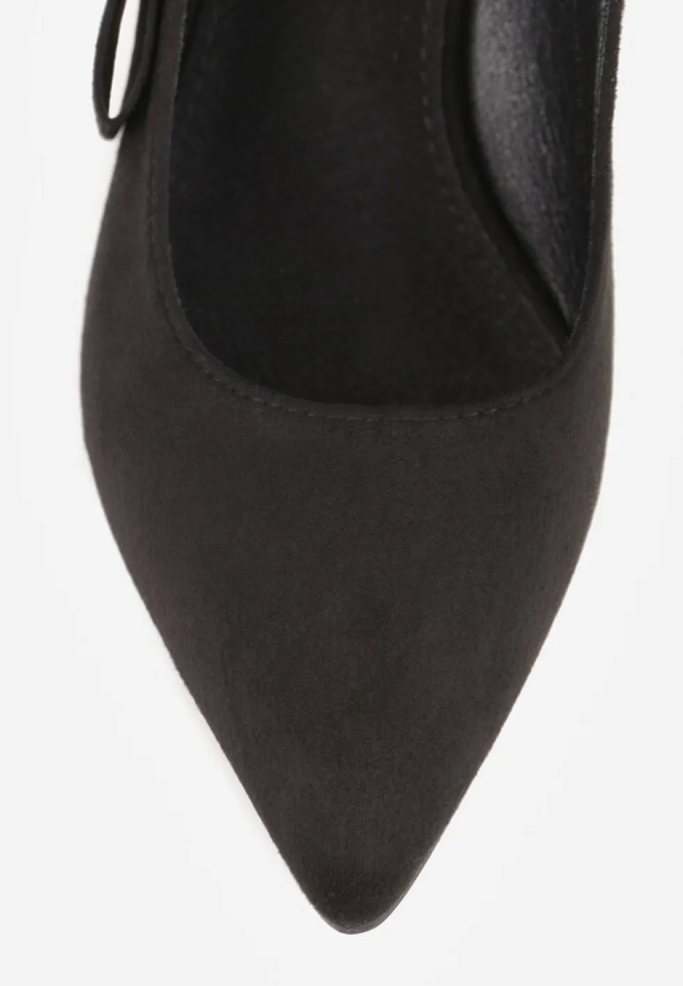 Czarne Sandały na Słupku Vices Slingback ze Skórzaną Wkładką Vevoline