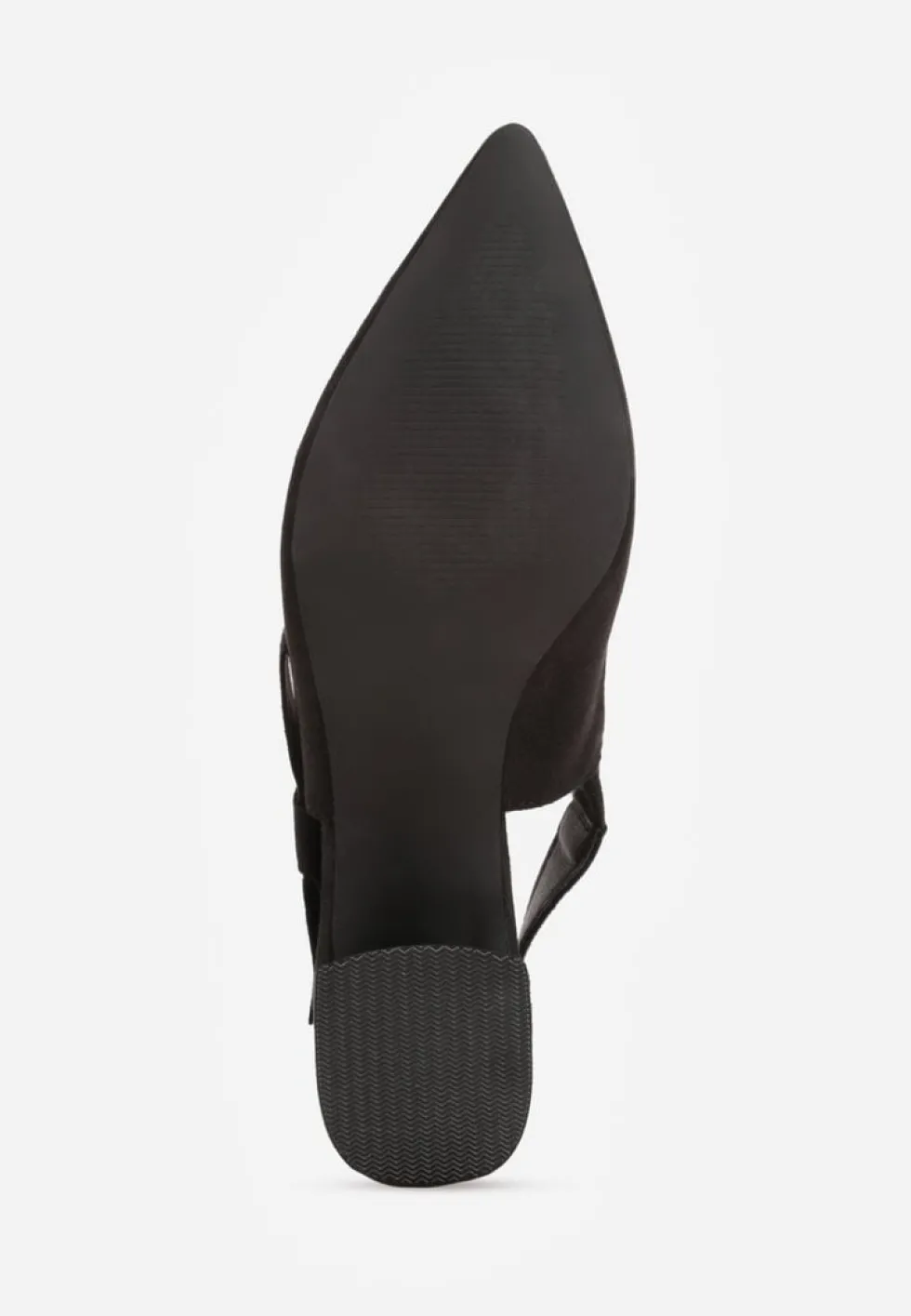 Czarne Sandały na Słupku Vices Slingback ze Skórzaną Wkładką Vevoline