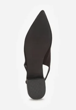 Czarne Sandały Slingback Vices z Wkładką ze Skóry Naturalnej Annisae