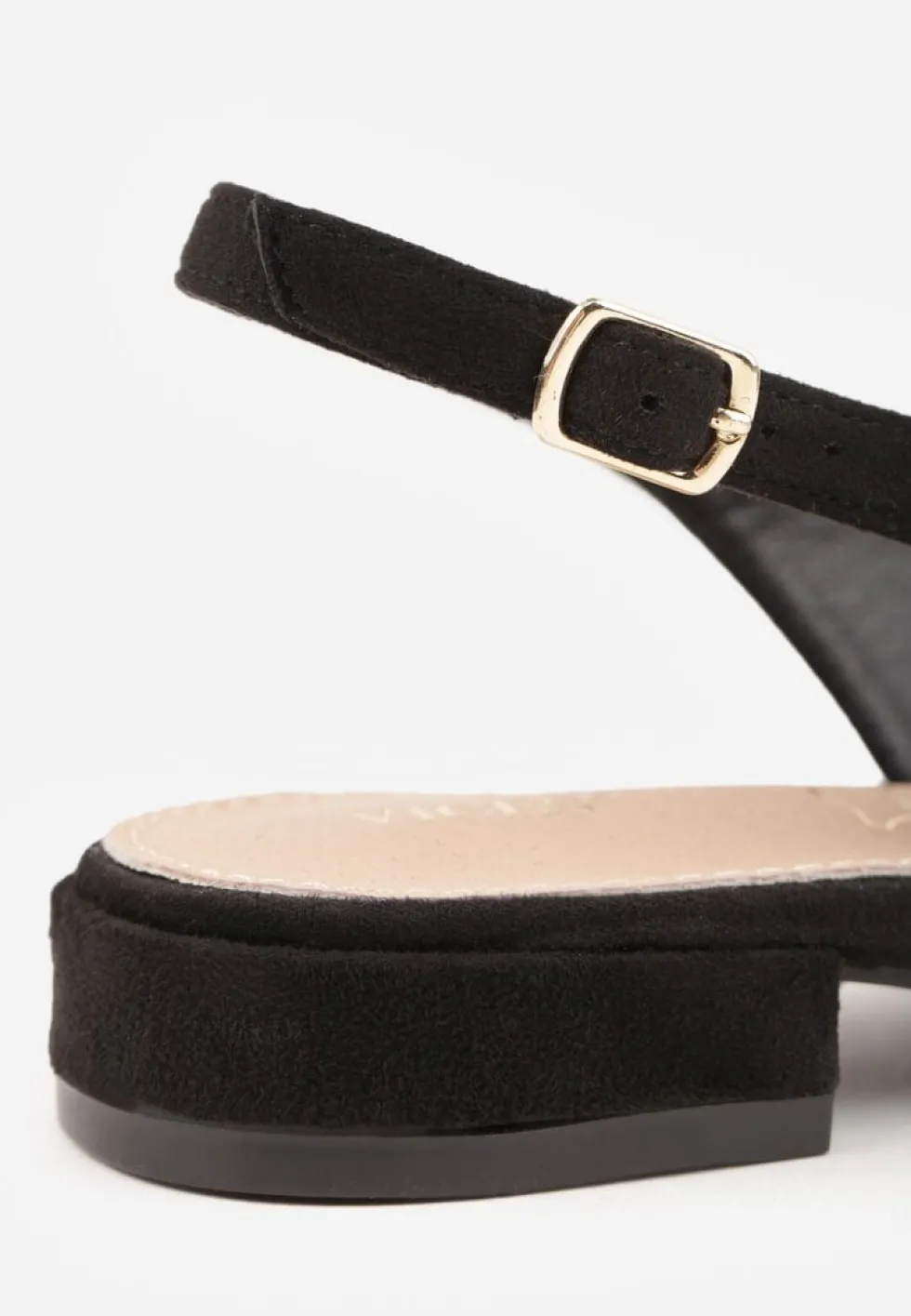 Czarne Sandały Slingback Vices z Wkładką ze Skóry Naturalnej Annisae