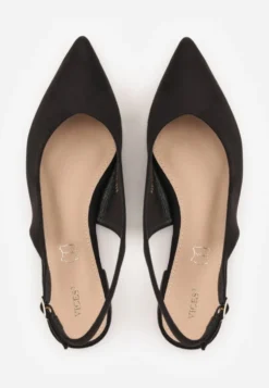 Czarne Sandały Slingback Vices z Wkładką ze Skóry Naturalnej Annisae