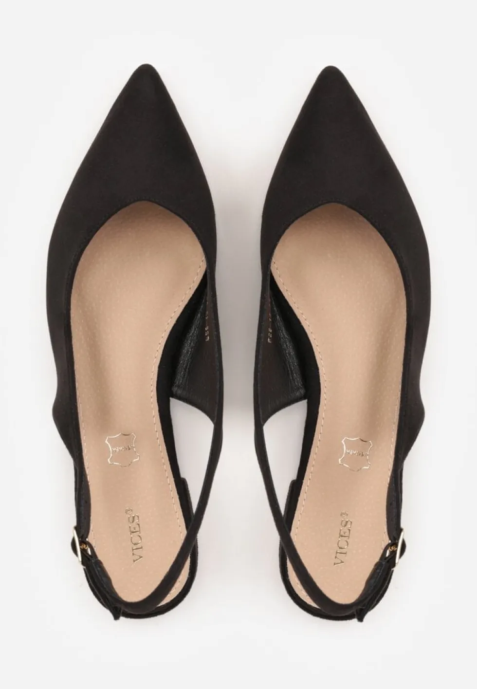 Czarne Sandały Slingback Vices z Wkładką ze Skóry Naturalnej Annisae