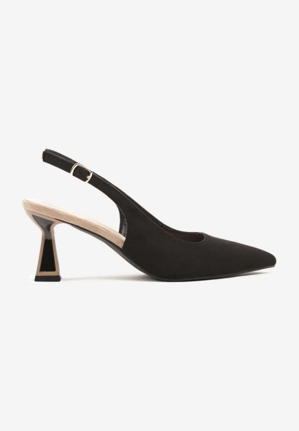 Czarne Sandały Vices na Kaczuszce Typu Slingback Edilitha
