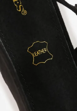 Czarne Sandały Vices na Słupku Slingback ze Skórzaną Wkładką Ciaravien