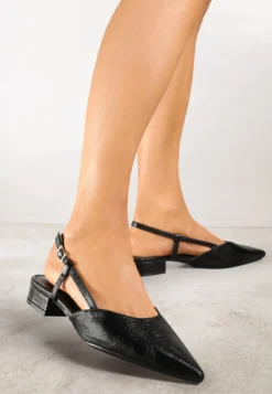 Czarne Sandały Vices Typu Slingback Nilessea