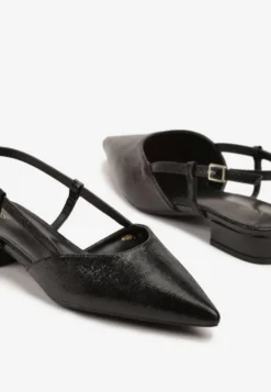 Czarne Sandały Vices Typu Slingback Nilessea
