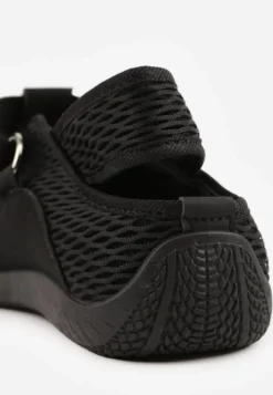 Czarne Sneakeriny z Siateczki z Zapięciem na Rzep Vianate