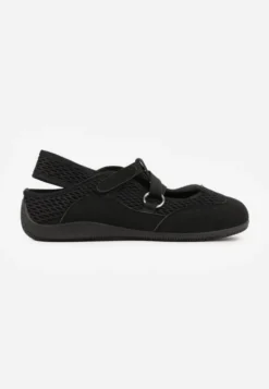 Czarne Sneakeriny z Siateczki z Zapięciem na Rzep Vianate