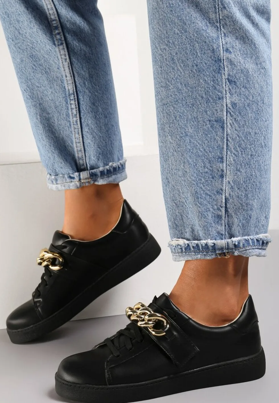 Czarne Sneakersy Amathista