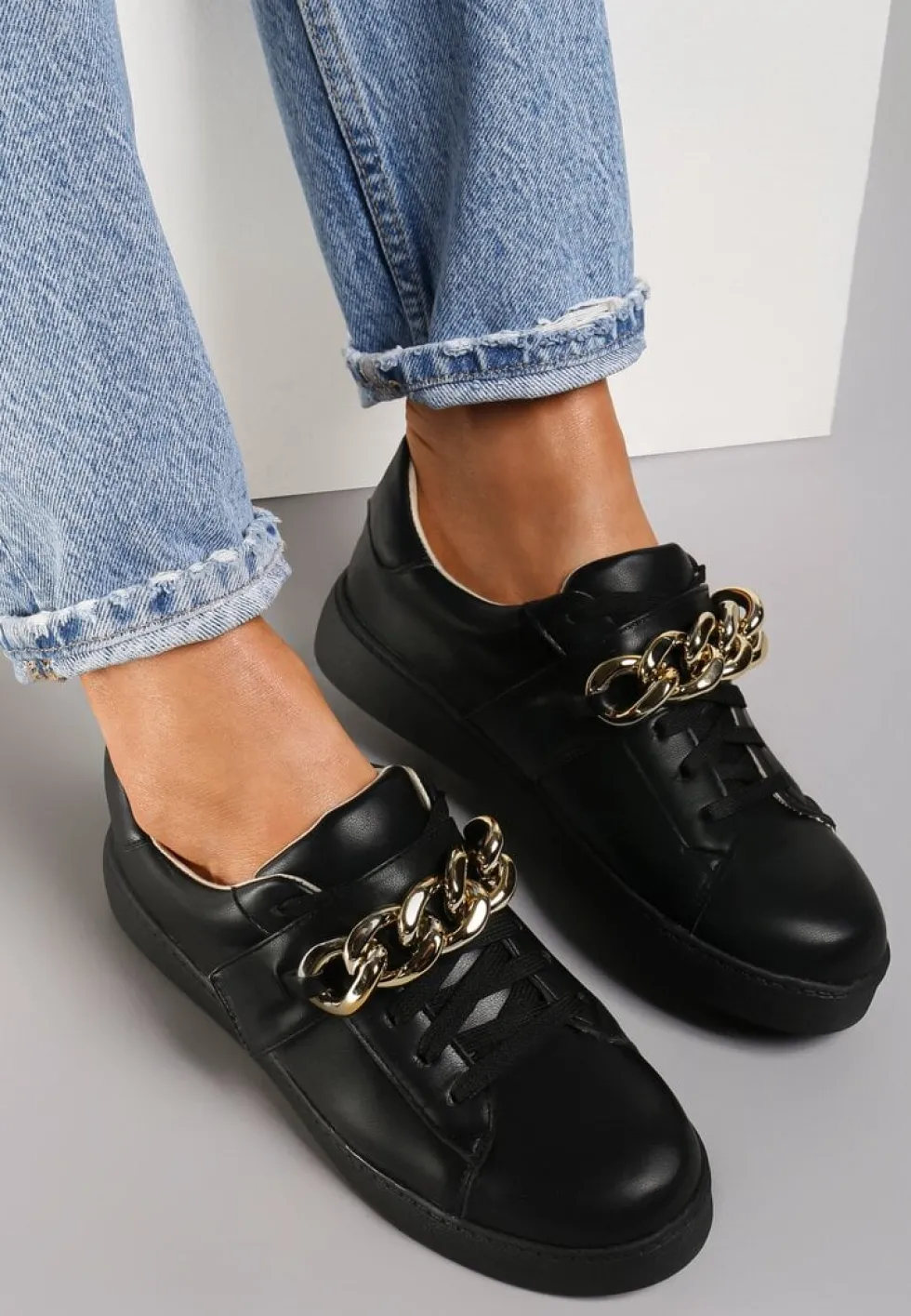 Czarne Sneakersy Amathista