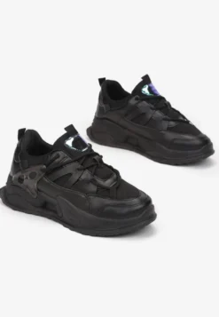 Czarne Sneakersy Atel