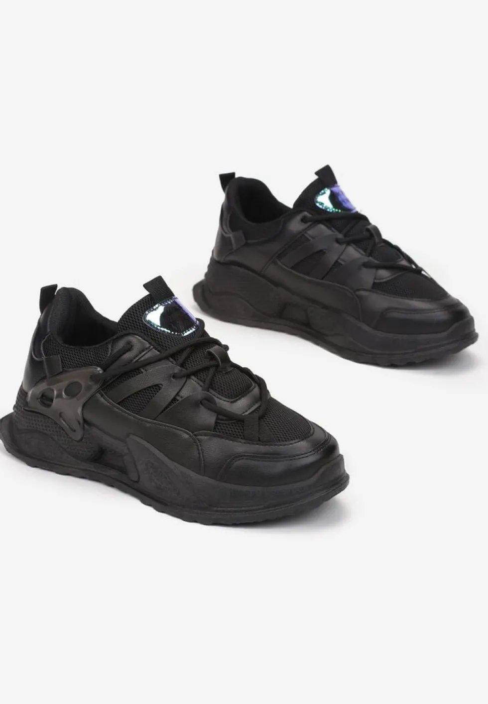 Czarne Sneakersy Atel