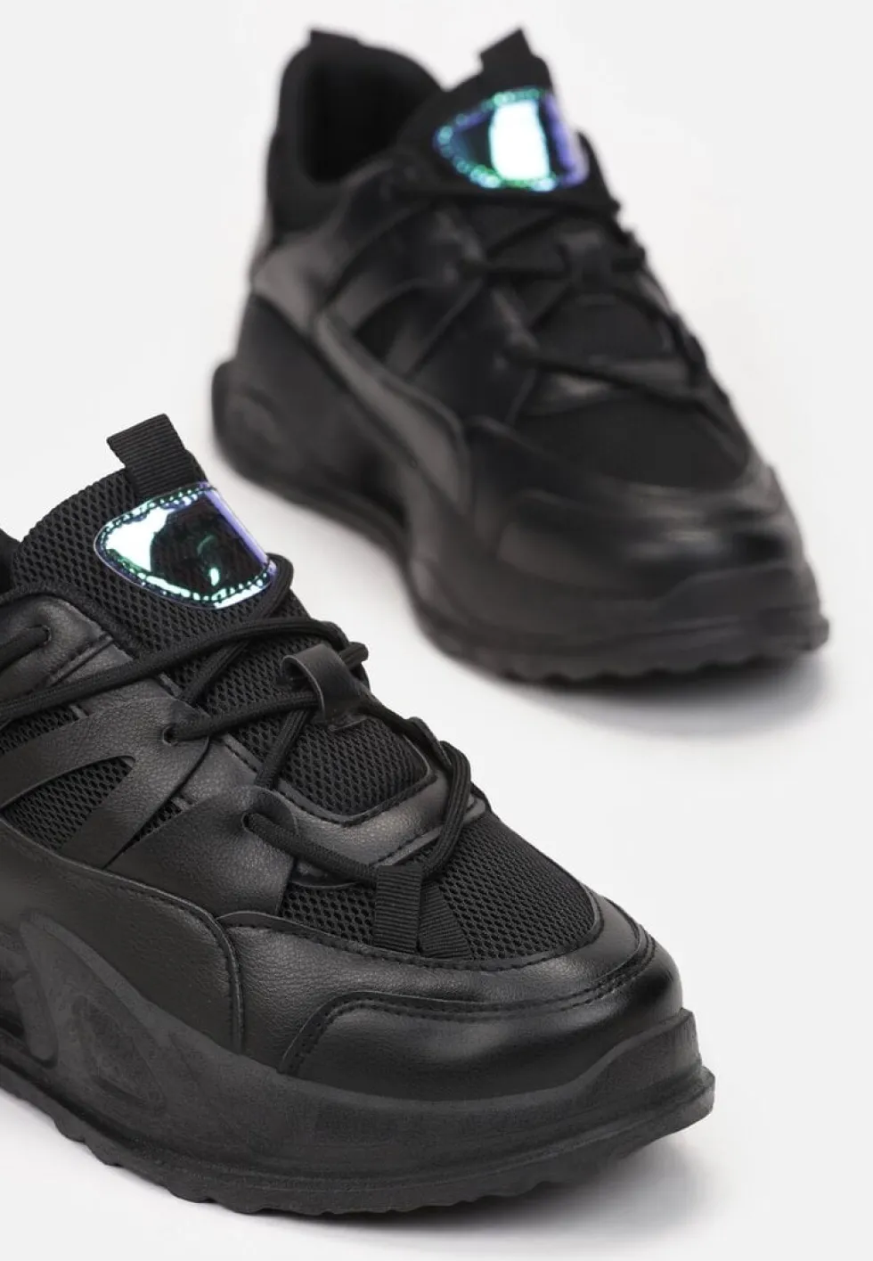 Czarne Sneakersy Atel