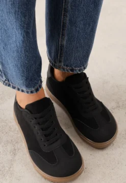 Czarne Sneakersy Barefoot w Stylu Tenisówek Hurla