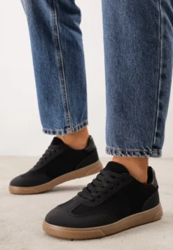 Czarne Sneakersy Barefoot w Stylu Tenisówek Hurla