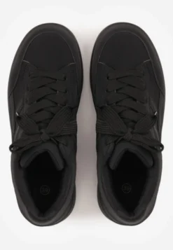 Czarne Sneakersy Basic z Paskami na Boku Adila
