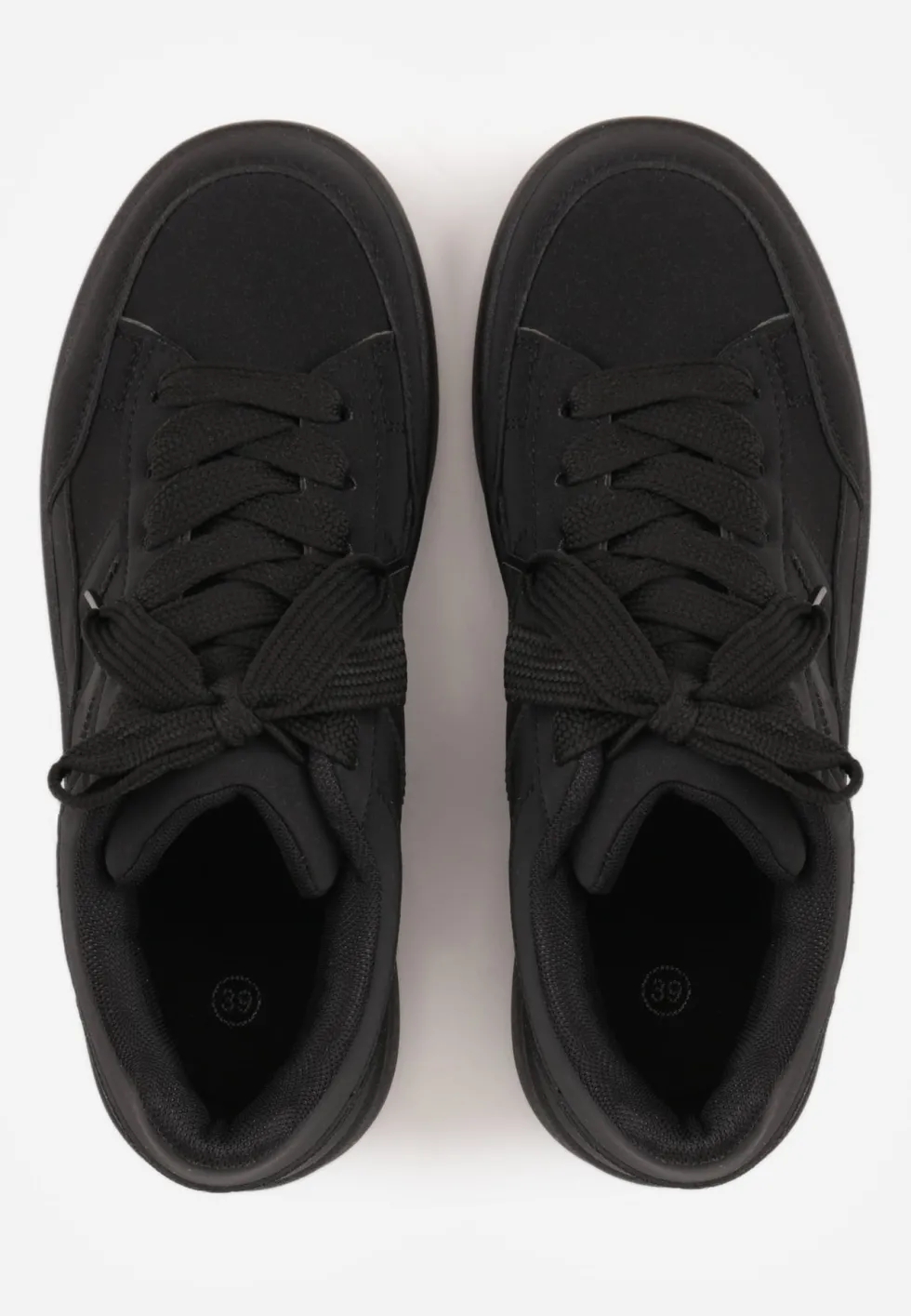 Czarne Sneakersy Basic z Paskami na Boku Adila