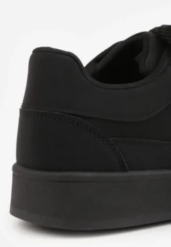 Czarne Sneakersy Basic z Paskami na Boku Adila