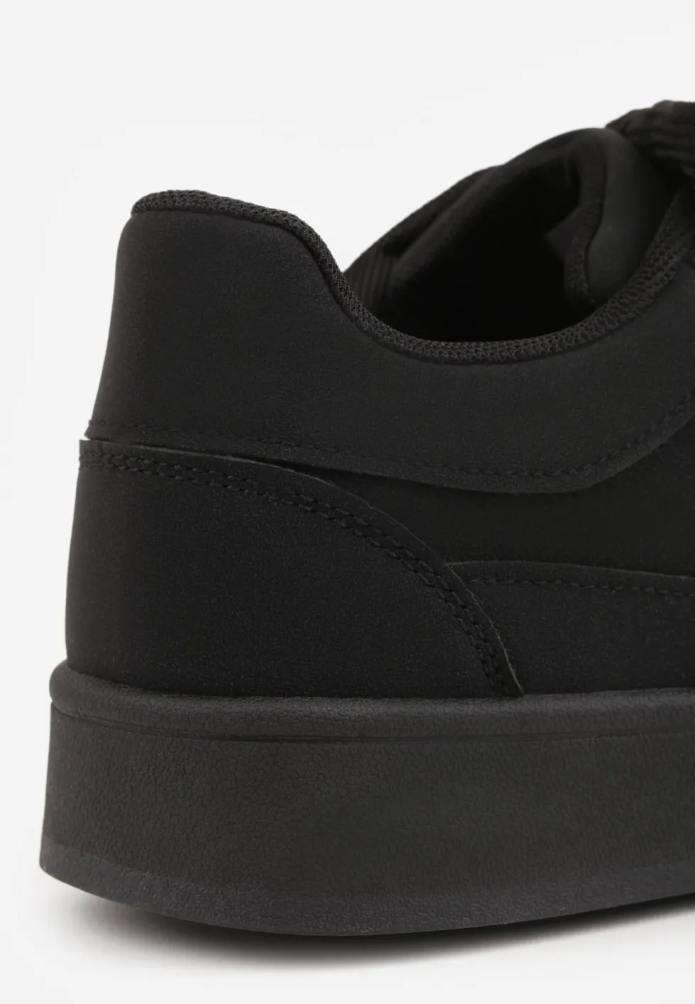 Czarne Sneakersy Basic z Paskami na Boku Adila