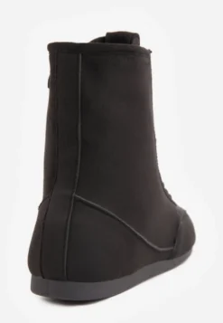 Czarne Sneakersy Boxing Shoes z Ociepleniem i Wysoką Cholewką Ferdama