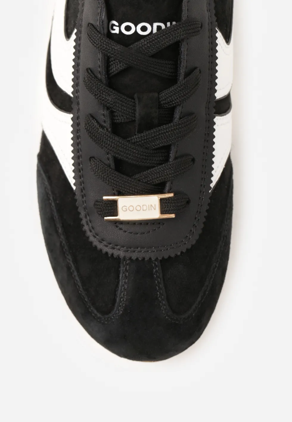 Czarne Sneakersy Klasyczne Tenisówki z Zamszu Naturalnego Talanashta