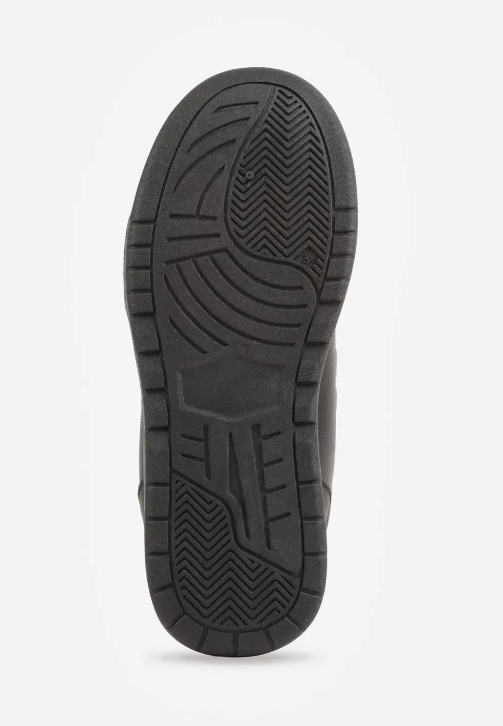 Czarne Sneakersy na Grubej Podeszwie Mocno Ocieplane Futrem Leavinael