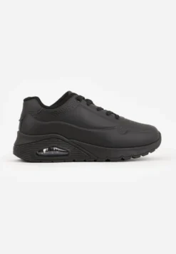 Czarne Sneakersy na Platformie z Transparentną Wstawką przy Podeszwie Riovira