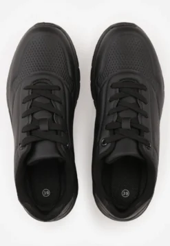 Czarne Sneakersy na Platformie z Transparentną Wstawką przy Podeszwie Riovira