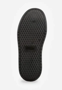 Czarne Sneakersy na Platformie Ozdobionej Tłoczeniem Vaiviera
