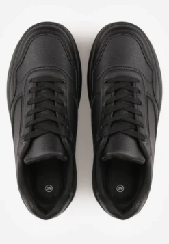 Czarne Sneakersy na Platformie Ozdobionej Tłoczeniem Vaiviera