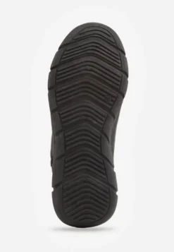 Czarne Sneakersy Śniegowce na Platformie z Tłoczeniem i Pikowaną Cholewką Vermina