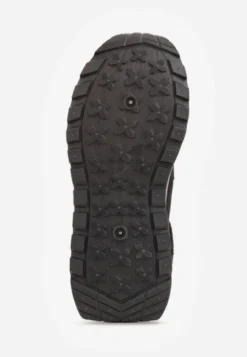 Czarne Sneakersy Śniegowce Vices na Platformie Ozdobione Napisem i Futerkiem Lanite