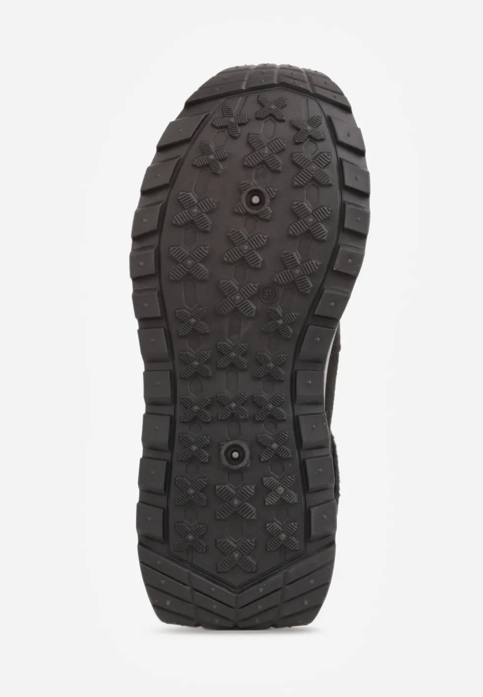 Czarne Sneakersy Śniegowce Vices na Platformie Ozdobione Napisem i Futerkiem Lanite